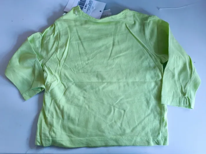 311914 tee-shirt ML vert garçon 12 mois kiabi - photo numéro 2