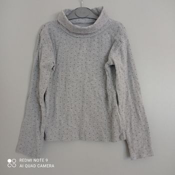 Col roulé gris à pois 6ans