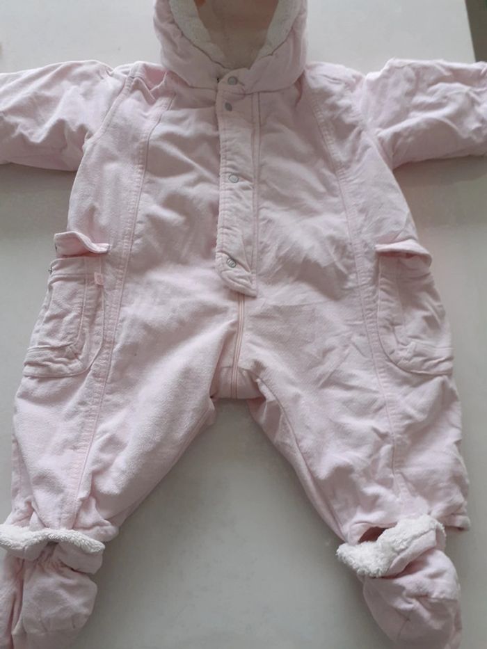Combinaison / combipilote fille 6 mois rose Jean Bourget - photo numéro 3