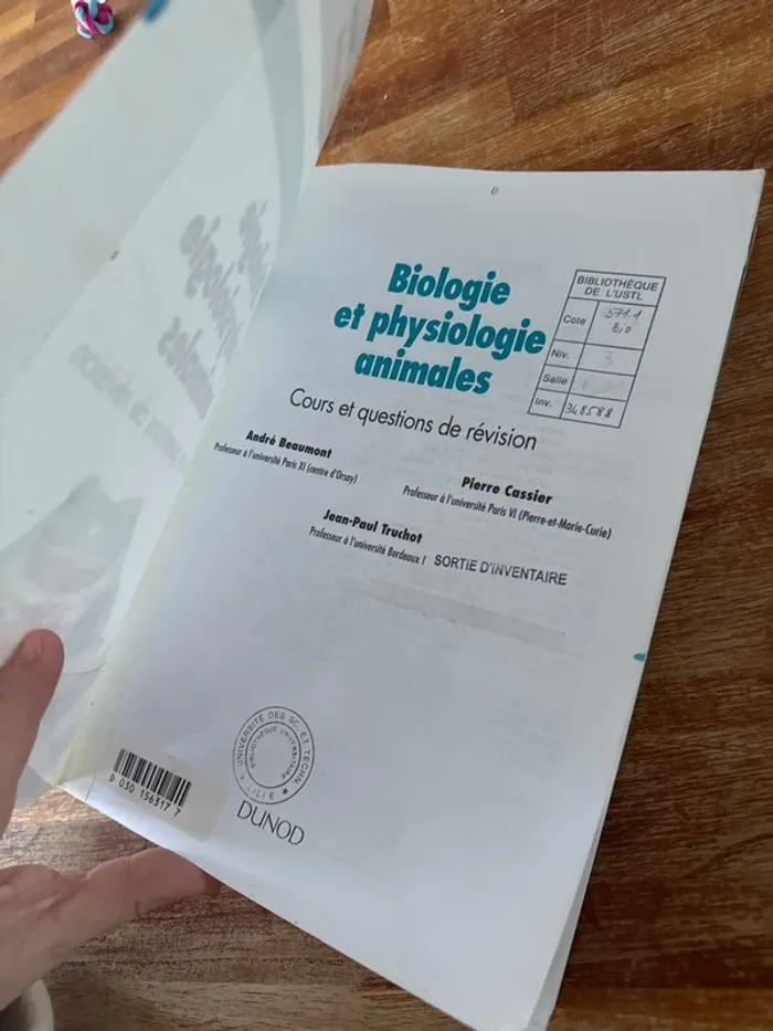 Livre, biologie et physique, animale, cours et question de révision - photo numéro 4