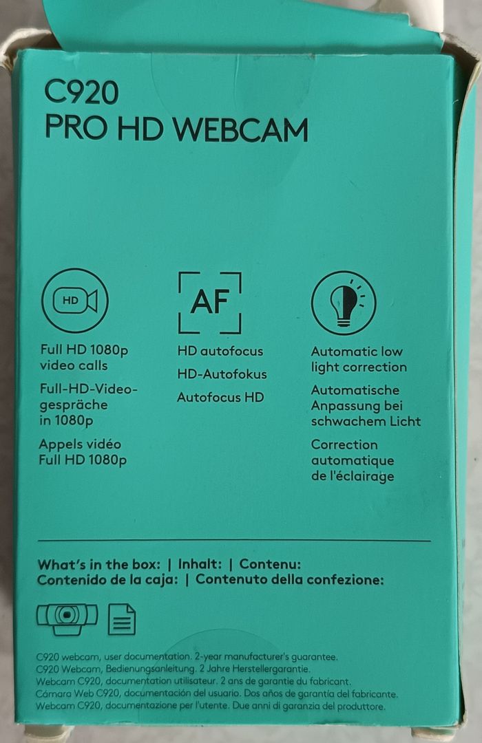 LOGITECH Neuf - Webcam HD Pro C920 Full HD - 2 Microphones intégrés - 1080p - photo numéro 2