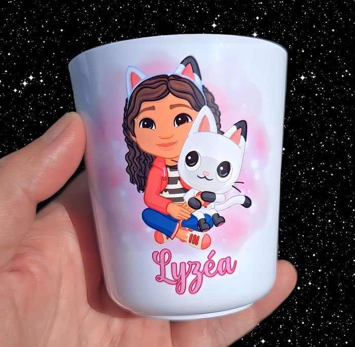 Gobelet  personnalisé gabby chat - photo numéro 2