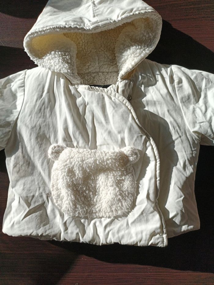 Manteau blanc garçon ou fille 6 mois 68 cm - photo numéro 2