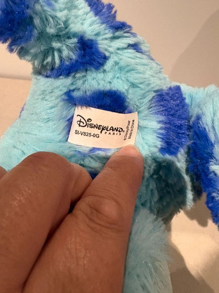 Peluche Sulli Monstres et Cie Disneyland Paris Disney bleu violet Sully 35 cm Peluche toute douce - photo numéro 3
