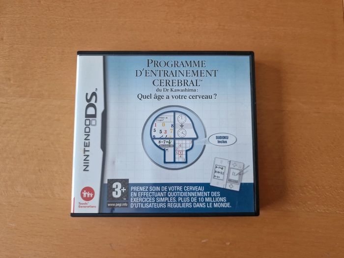 Jeu Nintendo DS programme d'entraînement cérébral - quel âge a votre cerveau? en TBE