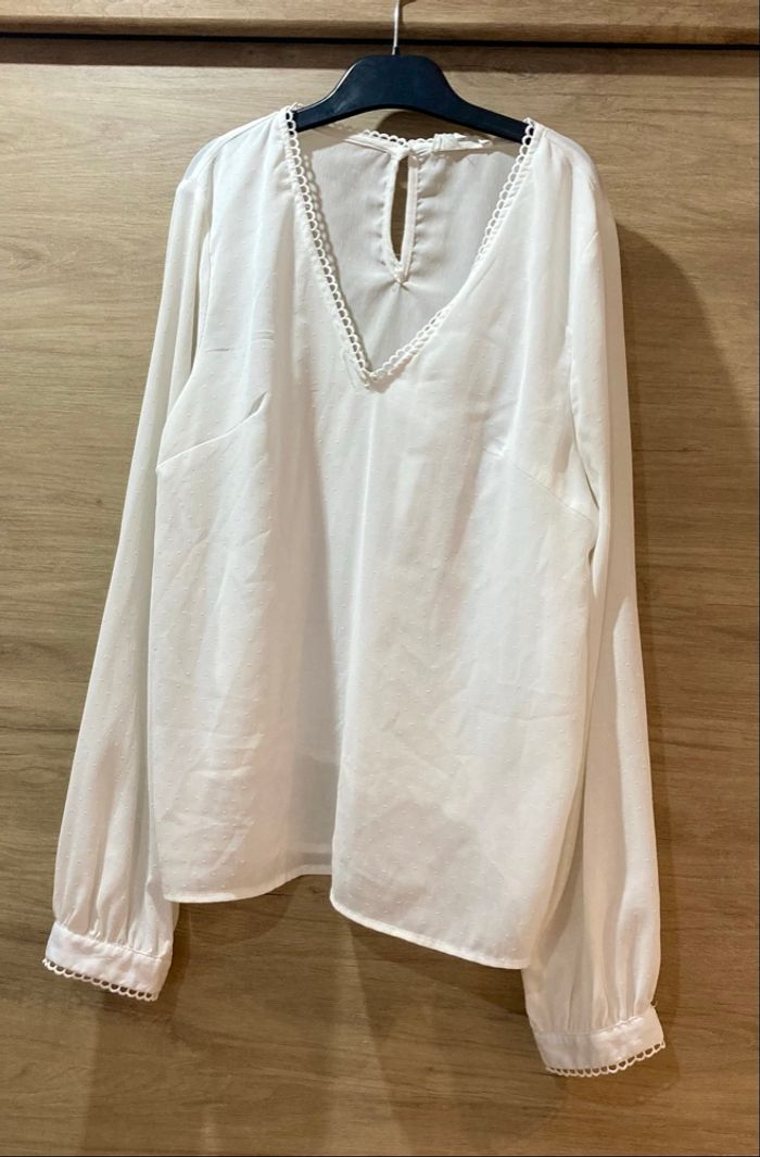 Blouse blanche plumetis - photo numéro 2