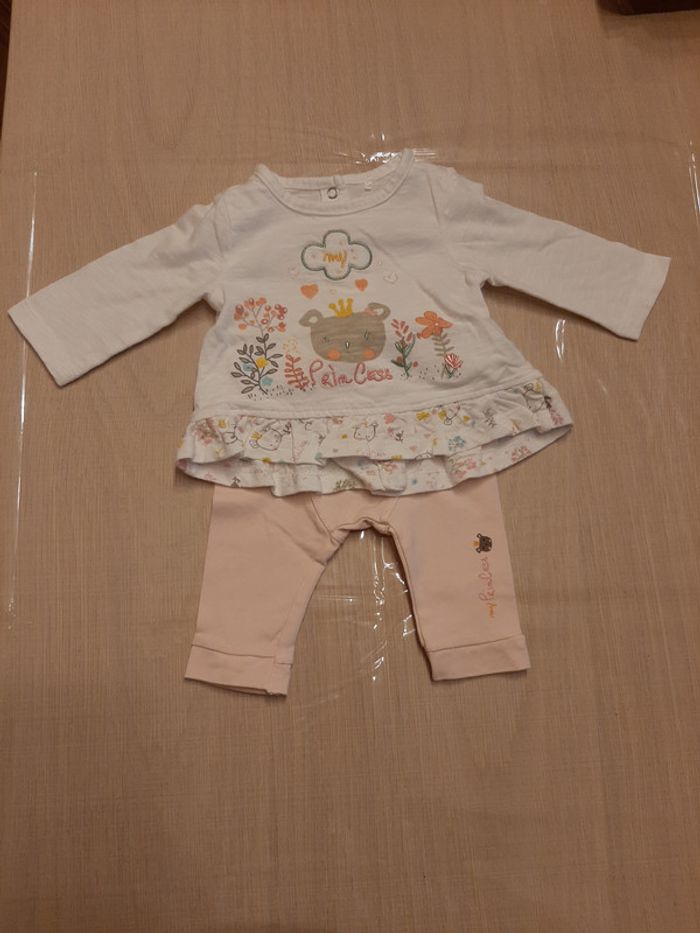 Ensemble Orchestra blanc et rose taille 50