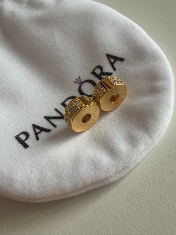 Paire de Charm Pandora Clip bloqueur doré