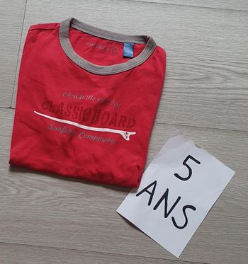 Maillot t-shirt 5ans garçon Manches courtes