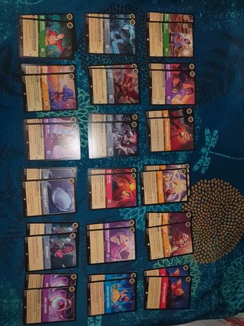 Lot de carte lorcana pour jeu mémo thème la belle et la bête