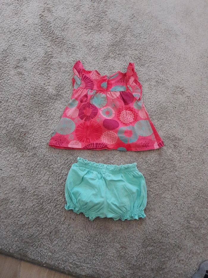 Ensemble rose et vert 12 mois - photo numéro 2