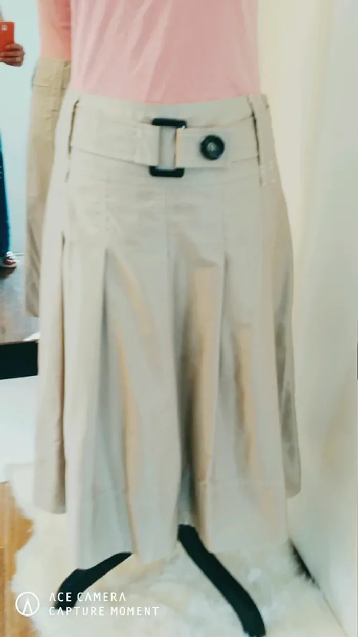 Jupe beige Camaïeu