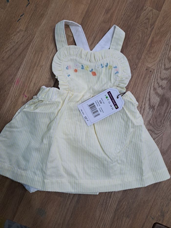 Salopette robe et bloomer bébé fille 6 mois