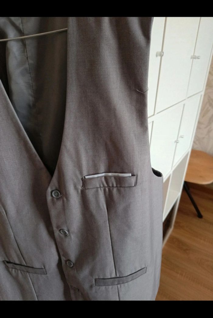 Gilet boléro gris homme taille L 50 - photo numéro 8