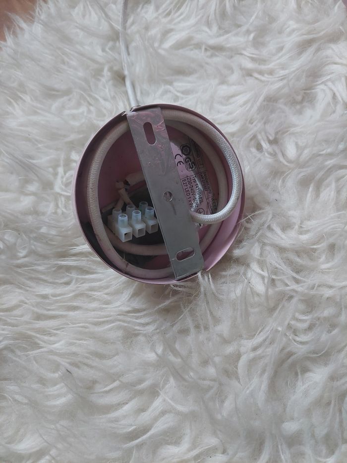 Suspension métal rose poudré style rétro TBE 💡 - photo numéro 2