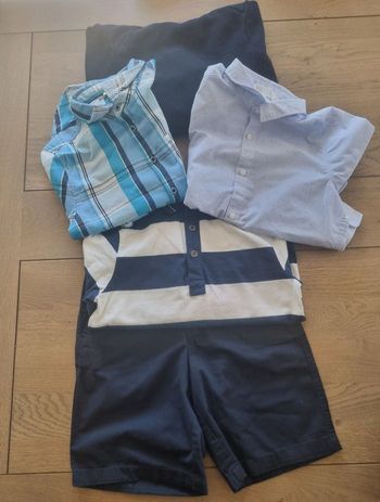Lot 1bermuda,2 chemises,1 polo longues manches et 1 pull