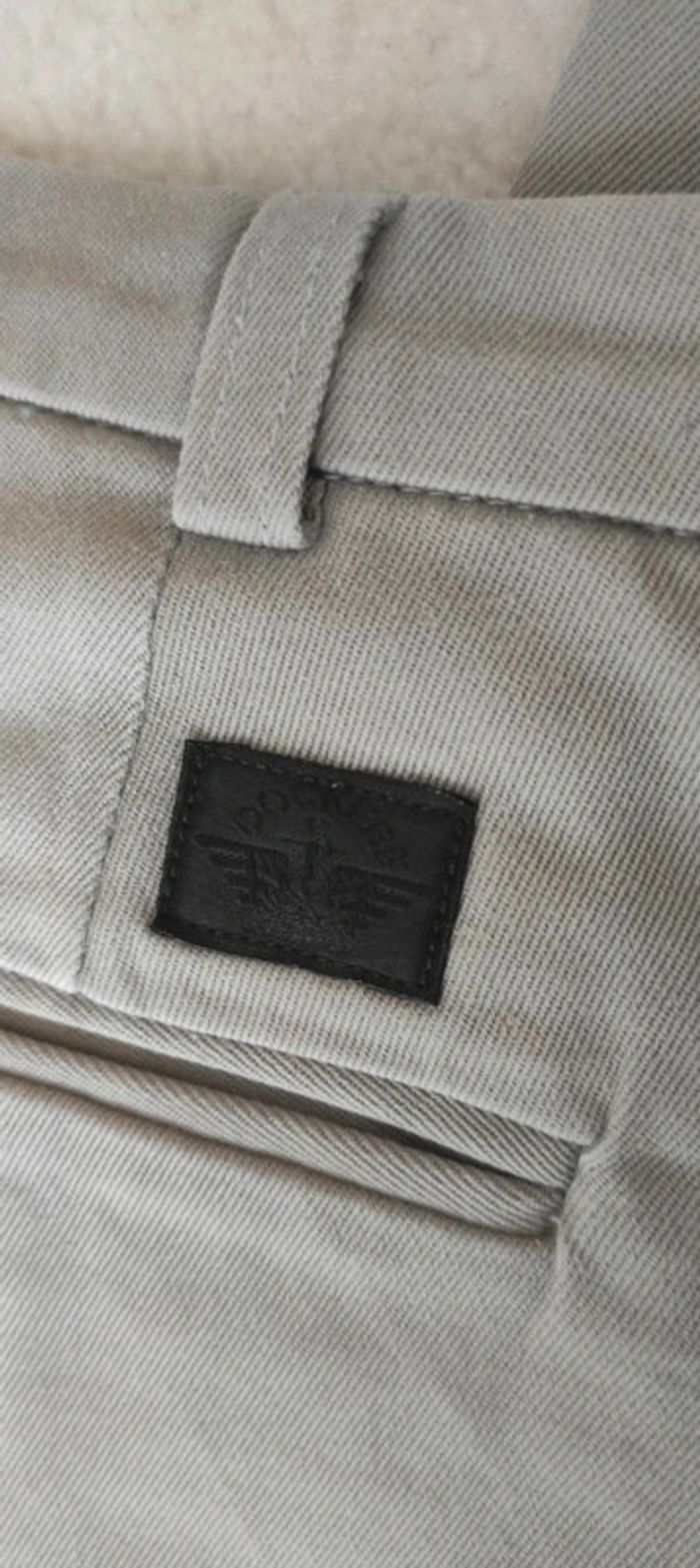 Pantalon chino femme Dockers W26 L30 gris clair coton - photo numéro 8