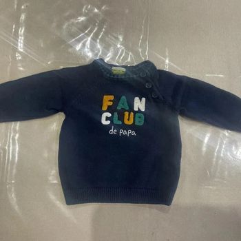 🧸 Pull bébé "Fan Club de Papa" Tape à l'œil 🧸
