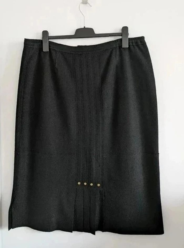 Jupe noire - 30% laine - Alain Weiz - taille 50 - photo numéro 2