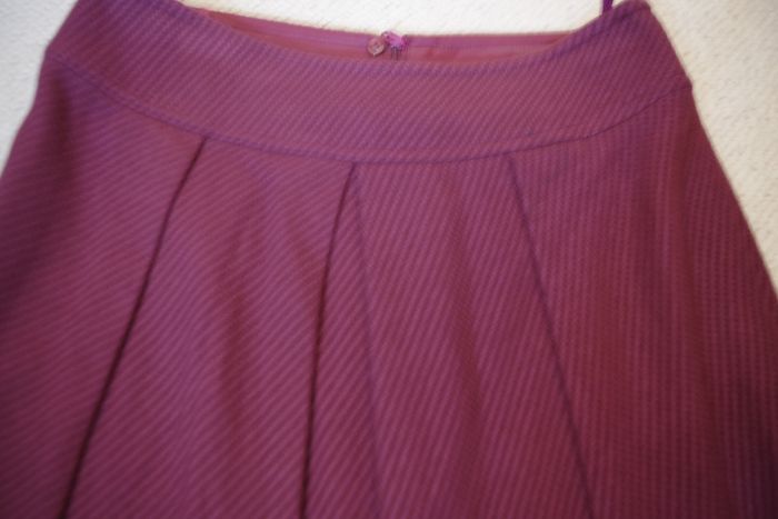 ELEGANCE PARIS - Jupe d'hiver bordeaux T42 - photo numéro 3