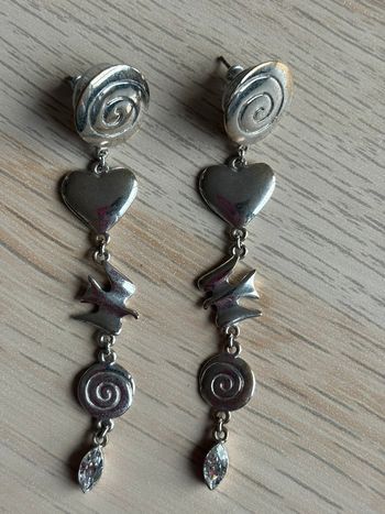 Boucles d’oreille argentées