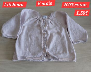 Gilet kitchoun fille 6mois 