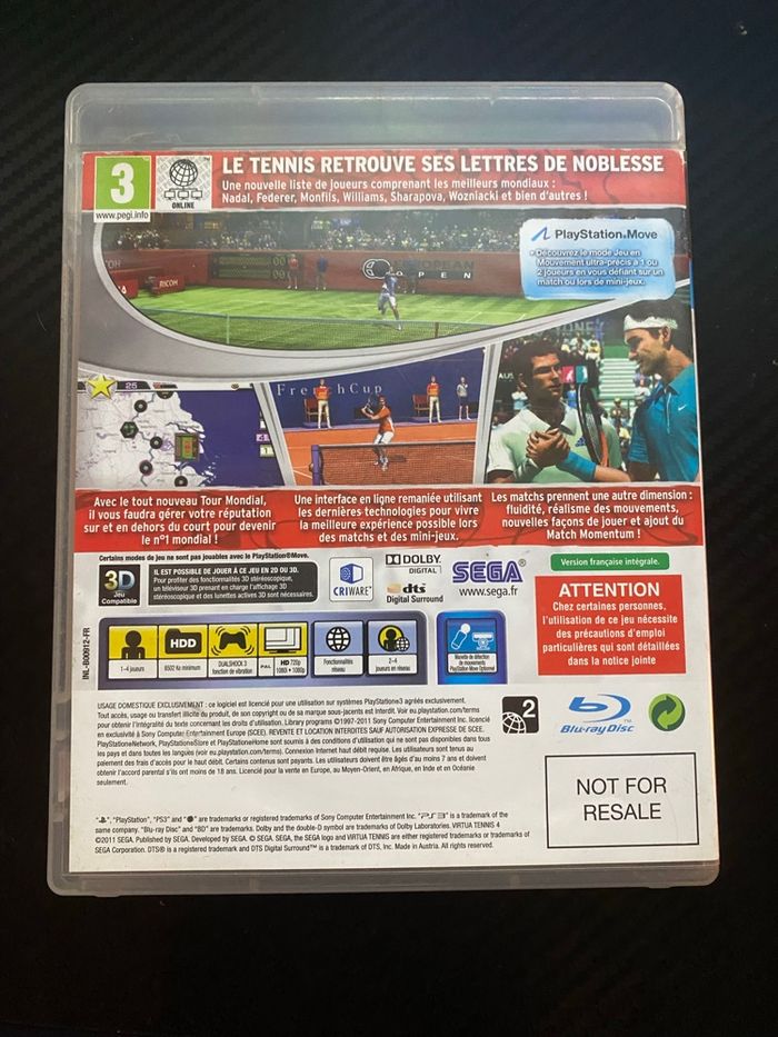 Jeux ps3 Virtua Tennis 4 - photo numéro 2