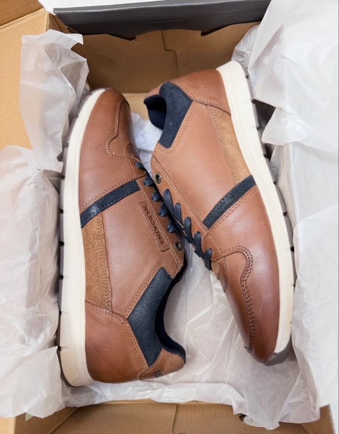 Baskets Redskins cuir – Taille 41 – marron  / camel – Neuf avec boîte - photo numéro 6