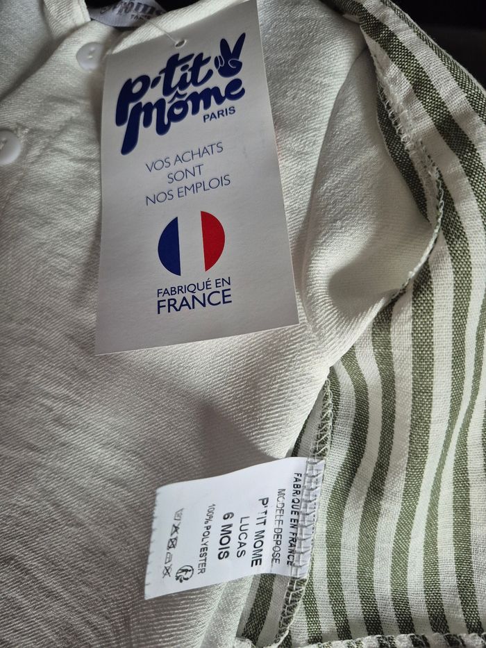 Ensemble Bébé Garçon Kaki 6 Mois - photo numéro 2