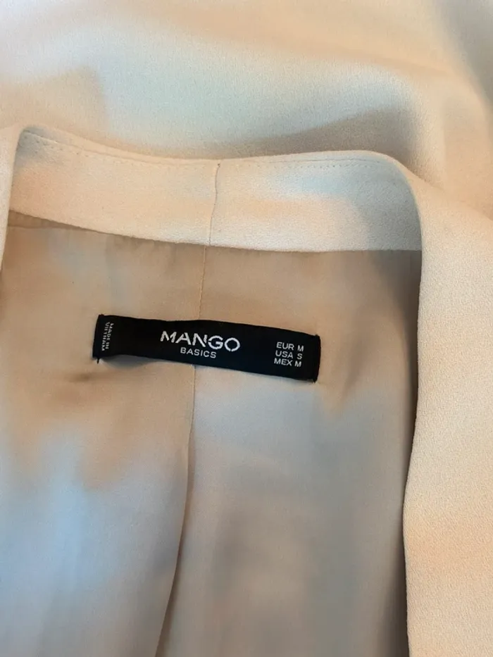 Blazer beige clair Mango – Taille M - photo numéro 6