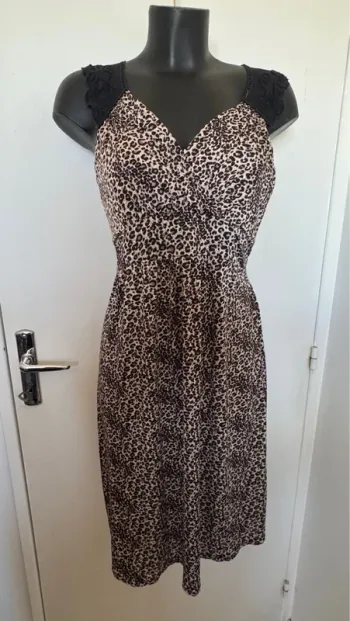 Robe léopard été dentelle M