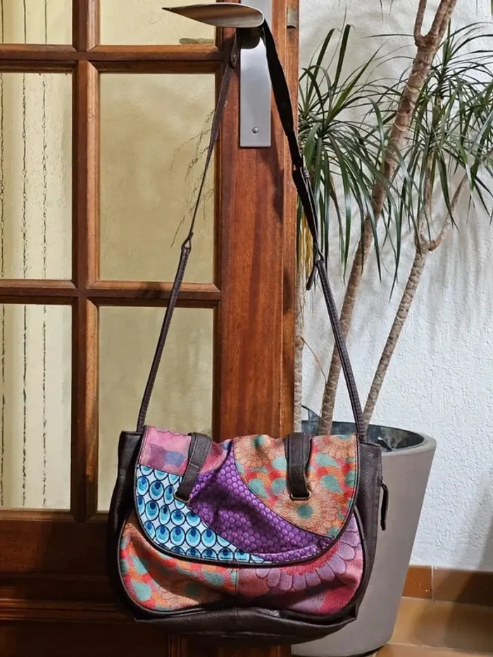 Sac Desigual Luna Patch Rojo - Coloré & Bohème - Très Bon État - photo numéro 2