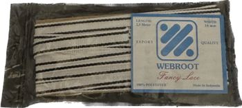 Dentelles Fantaisie Webroot Couture Noir et blanc 2,5mètres