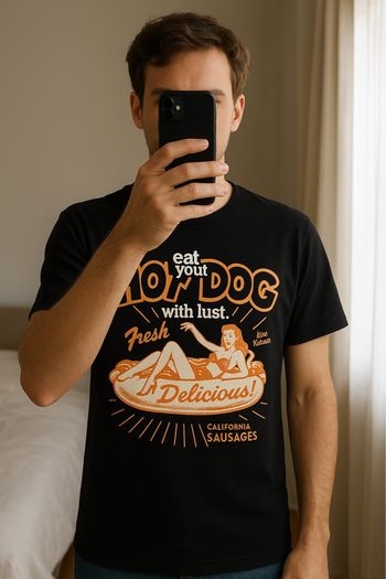 Tee-shirt 4XL neuf hot dog pin-up