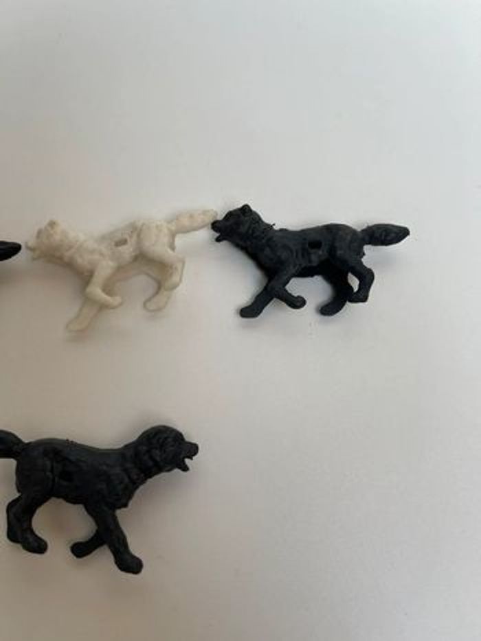 Lot de 4 figurines anciennes troué animaux - photo numéro 3