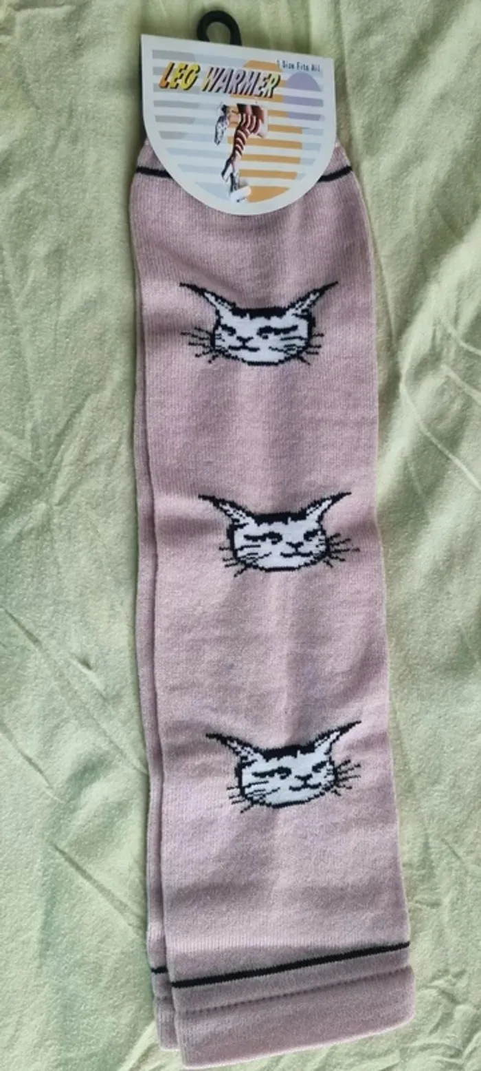 Guêtres motif chat chinois Neuves