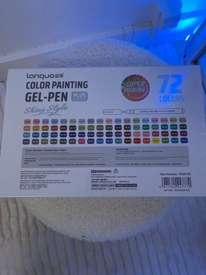 Languo Gel pen  boîte de 72 super shining - photo numéro 3
