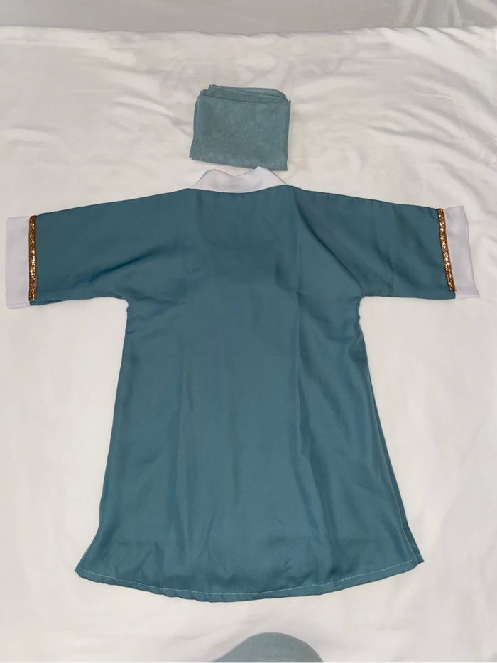 Abaya pour bébé de 1 an couleur vert blanc - photo numéro 7