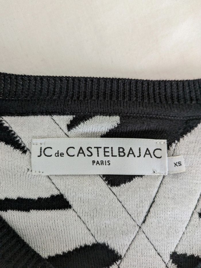 Pull sweat noir et blanc 100% coton - JC de Castelbajac - taille XS - photo numéro 7