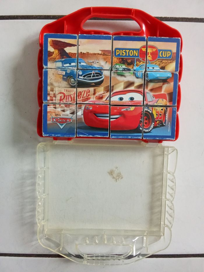 Boite de 12 Cubes:  6 Puzzles Cars - photo numéro 2