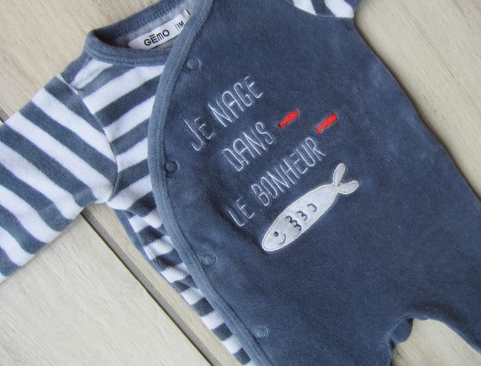 Grenouillere "Je nage dans le bonheur". - photo numéro 3