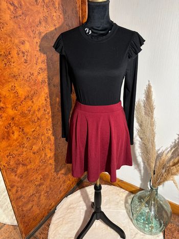 Jupe patineuse bordeaux - Taille M