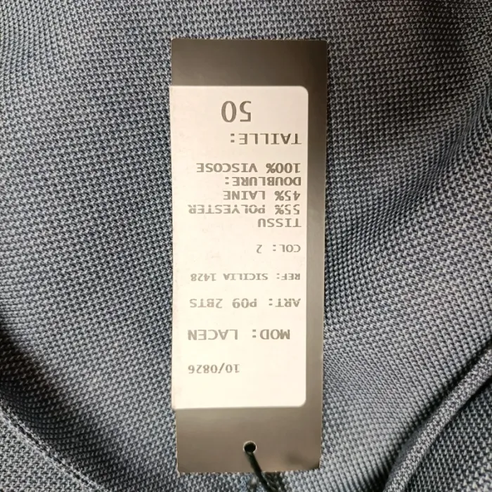 Veste de costume bleue coupe regular Griffe Noire - Taille 50 A476 - photo numéro 18