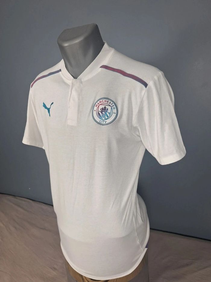 Polo Puma Manchester City – officiel – blanc – taille M - brodé (603) - photo numéro 5