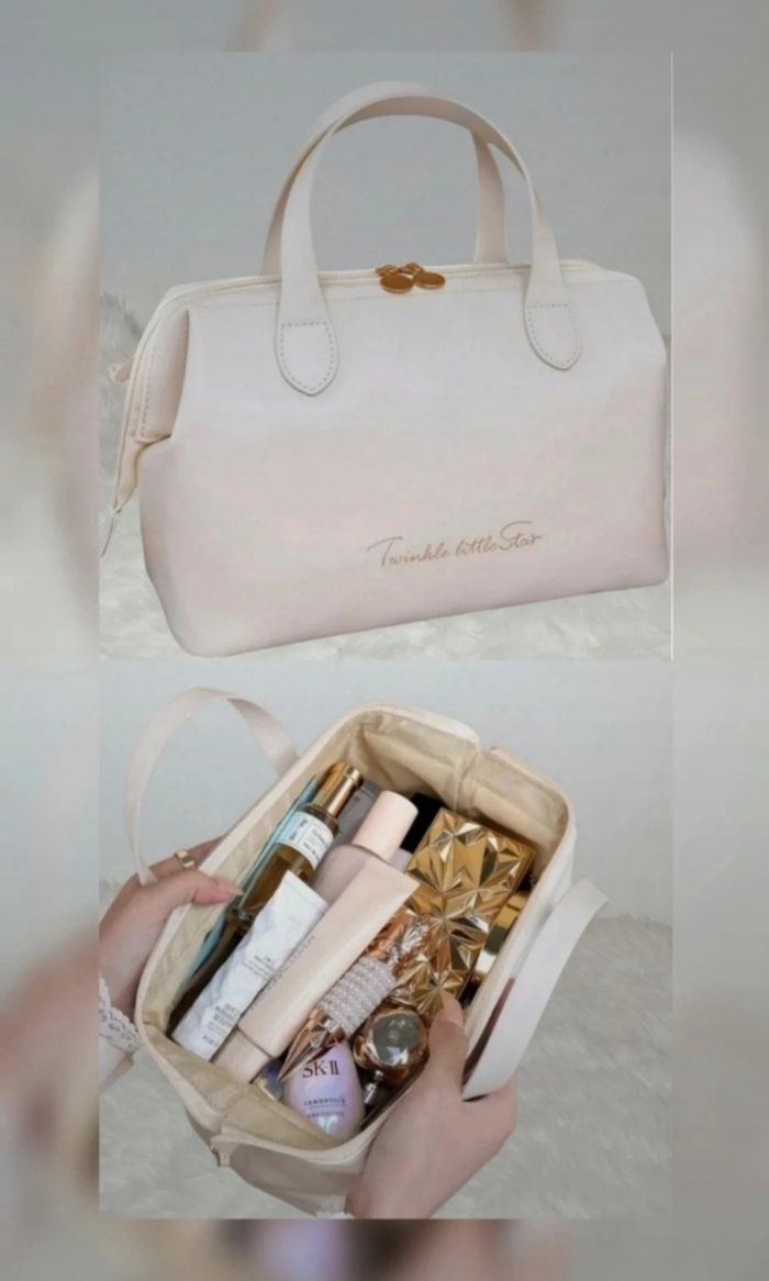 Trousse maquillage beige - photo numéro 2
