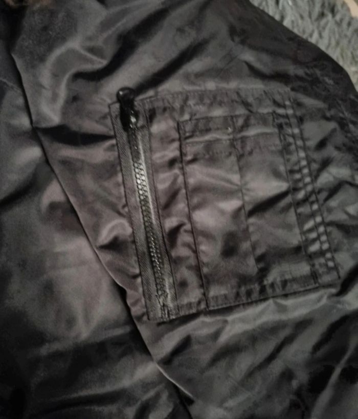 Manteau noir à capuche taille L mixte - photo numéro 8