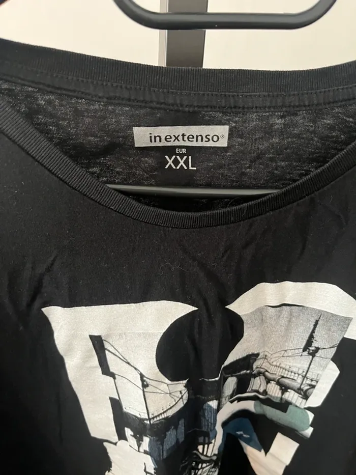 Tee-shirt noir à motif Taille XXL - photo numéro 2