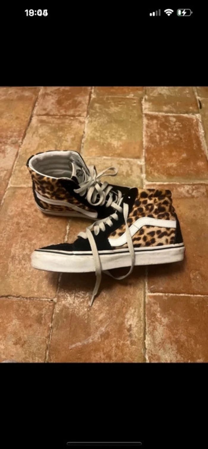 Vans montante léopard pointure 36.5 - photo numéro 2