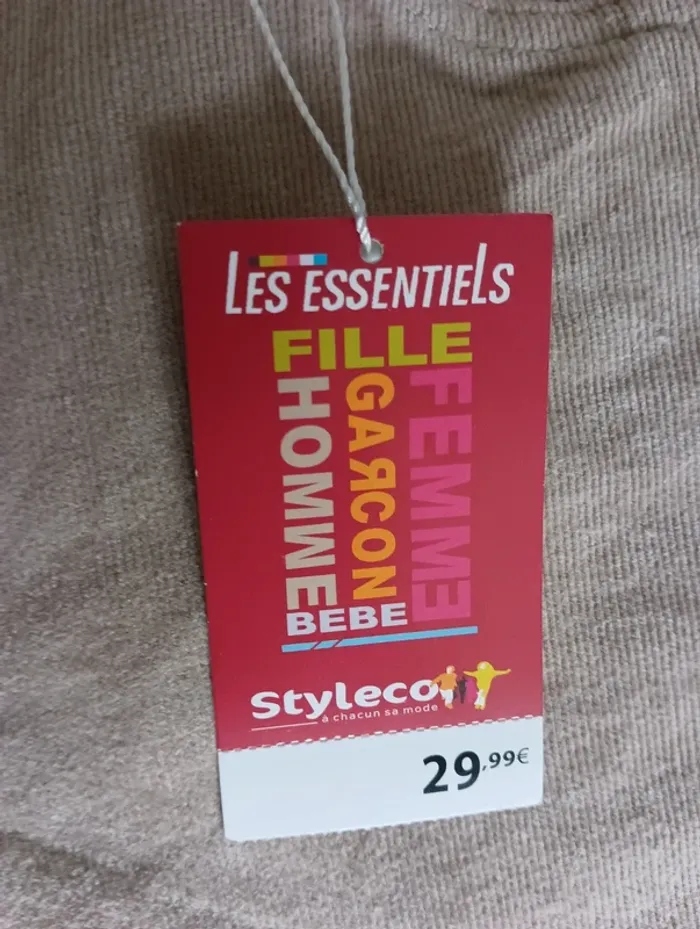 Pantalon en velours beige Taille 40 Neuf - photo numéro 5