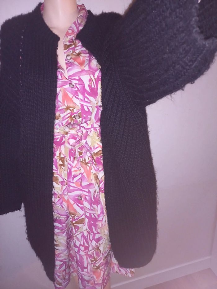 Long gilet chaud hiver vintage Etam - photo numéro 2